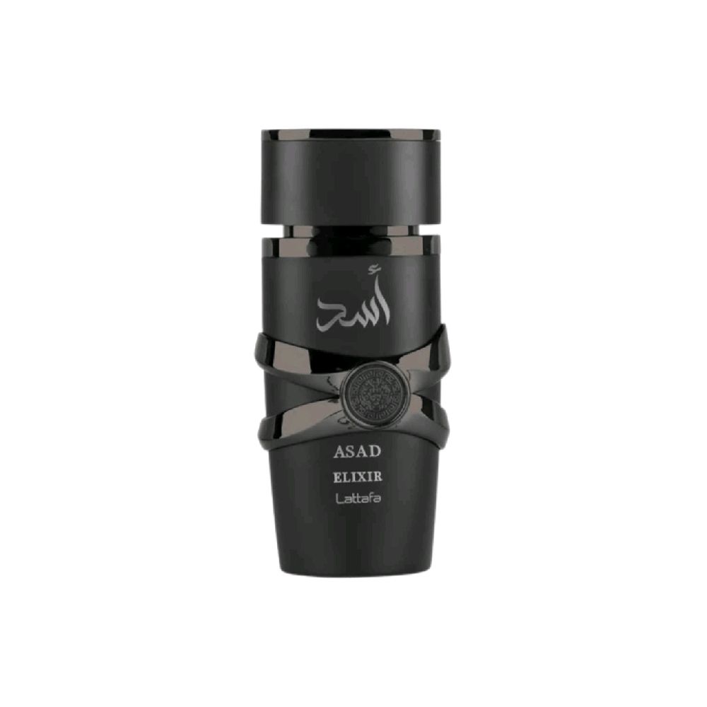 Lattafa Asad Elixir Extrait De Parfum | Men's Oriental Woody Fragrance | Saffron Tobac Patchouli Amber