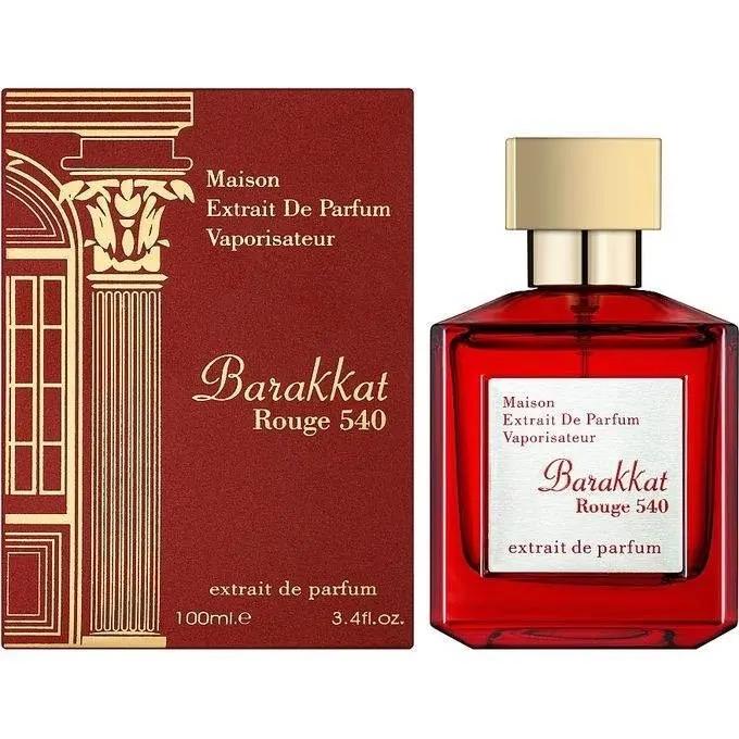 Fragrance World Barakkat Rouge 540 Extrait De Parfum 100ml | Bold Saffron Almond & Ambergris Luxury Fragrance Unisex