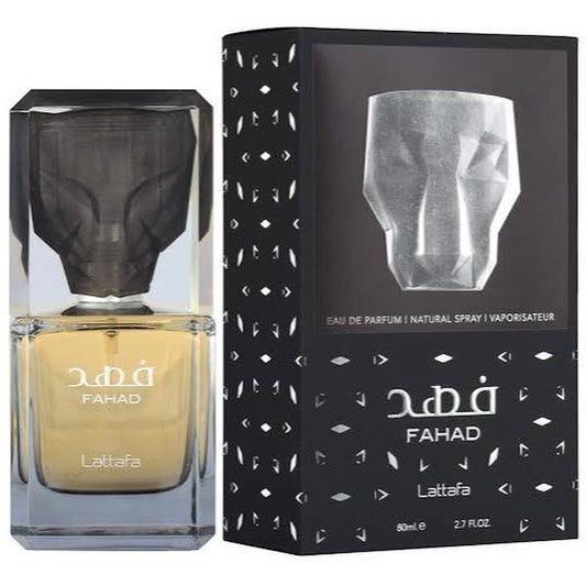 Lattafa Fahad EDP 80ml | Bold Citrus Incense & Ambroxan Luxury Fragrance for Men