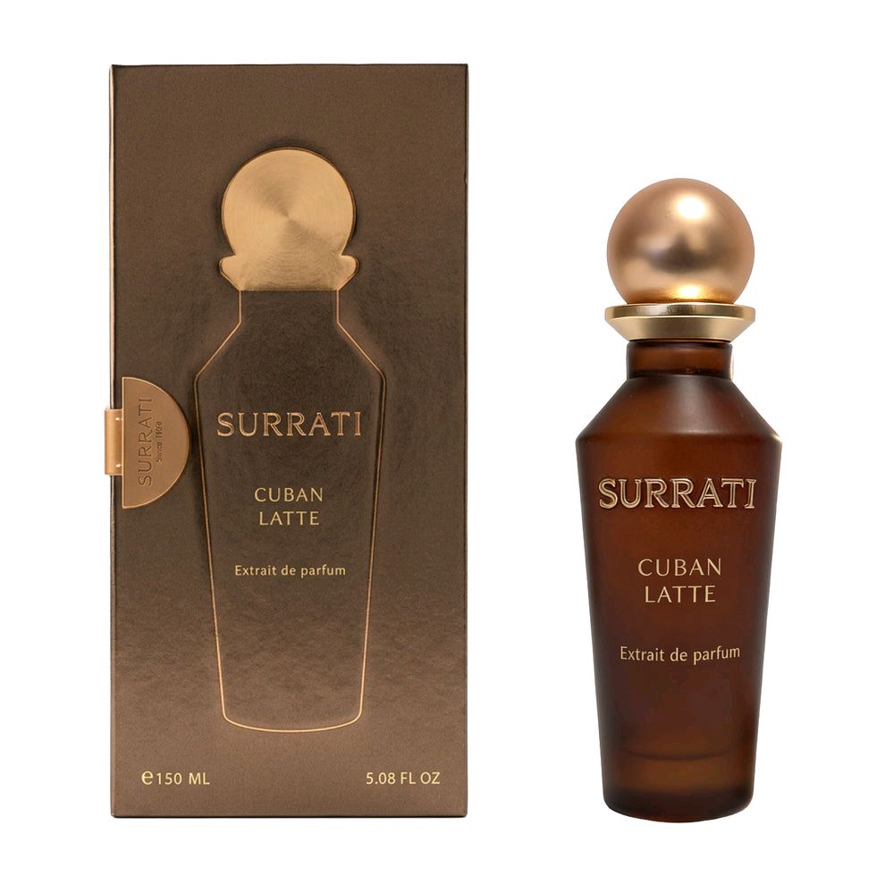 Surrati Cuban Latte Extrait De Parfum 150ml - Bold Dark Coffee & Velvet Florals Unisex Scent for Confidence & Individuality