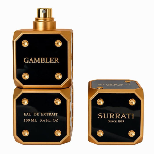 Surrati Gambler Eau de Extrait 100ml | Bold Spiced Woody & Ambroxan Luxury Fragrance Unisex