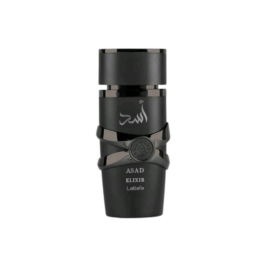 Lattafa Asad Elixir Extrait De Parfum | Men's Oriental Woody Fragrance | Saffron Tobac Patchouli Amber